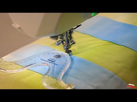 Creative Grids Squiggy Machine Quilting Ruler CGRQTA4 by Angela Walters, the official CreativeGridsUSA demonstration video.