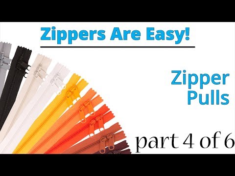 ByAnnie tutorial video showing how to slide a zipper pull onto nylon-coil zipper chain and cut zippers to any length.
