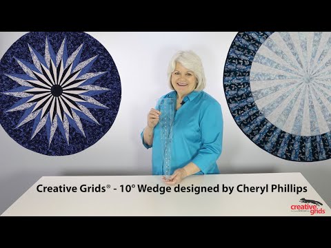 Creative Grids 10 Degree Wedge CGRCP1 by Cheryl Phillips, the official CreativeGridsUSA demonstration video.