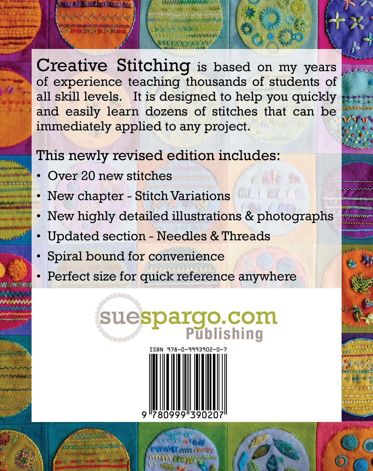 Creative Stitching Second Edition Hand Embroidery Book by Sue Spargo of Folk Art Quilts
