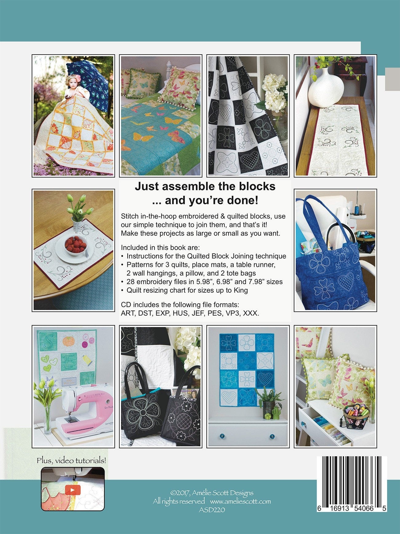 Build-A-Quilt On Your Embroidery Machine by Amelie Scott