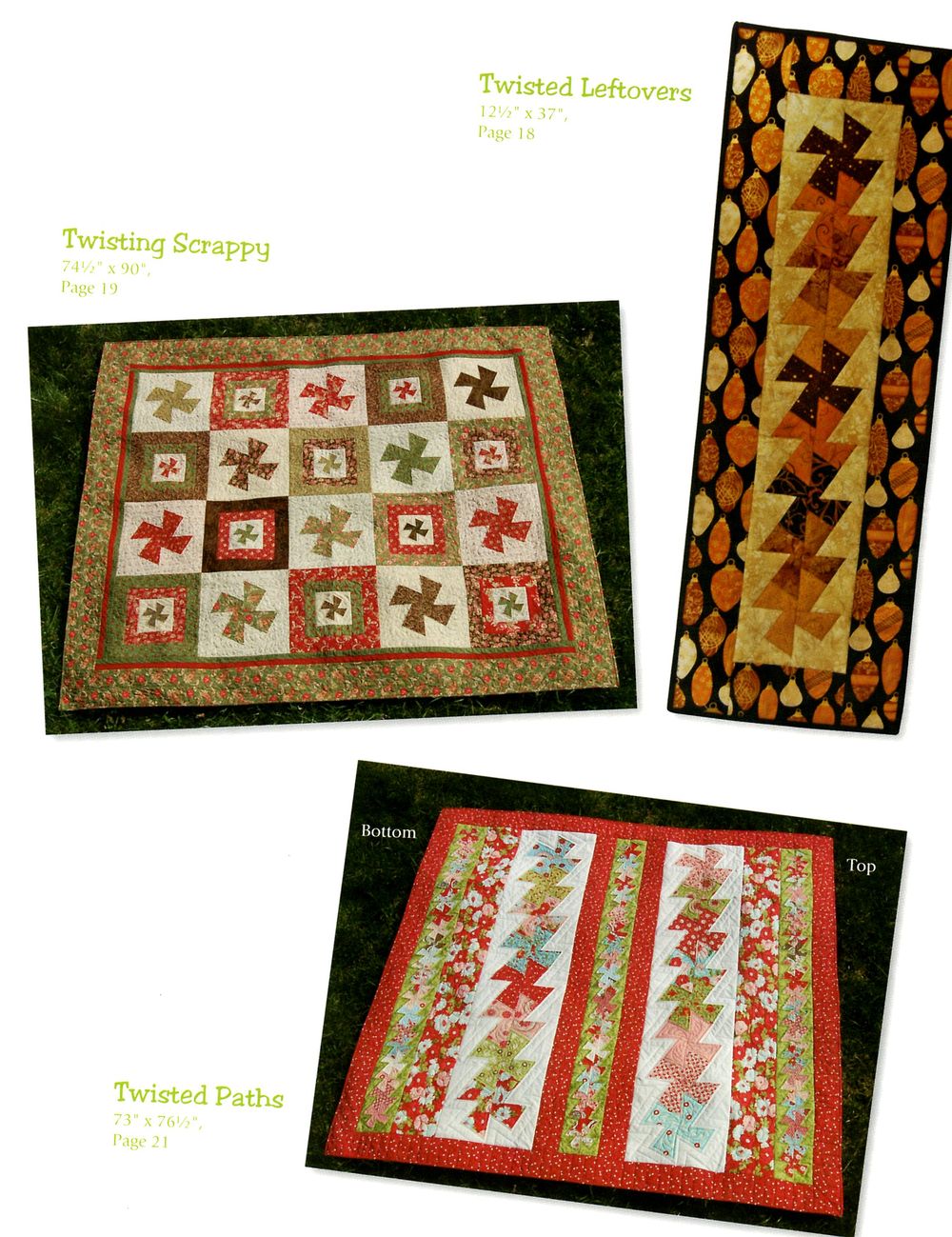 Let's Twist Again Quilt Pattern Book by Marsha Bergren for Twister Sisters