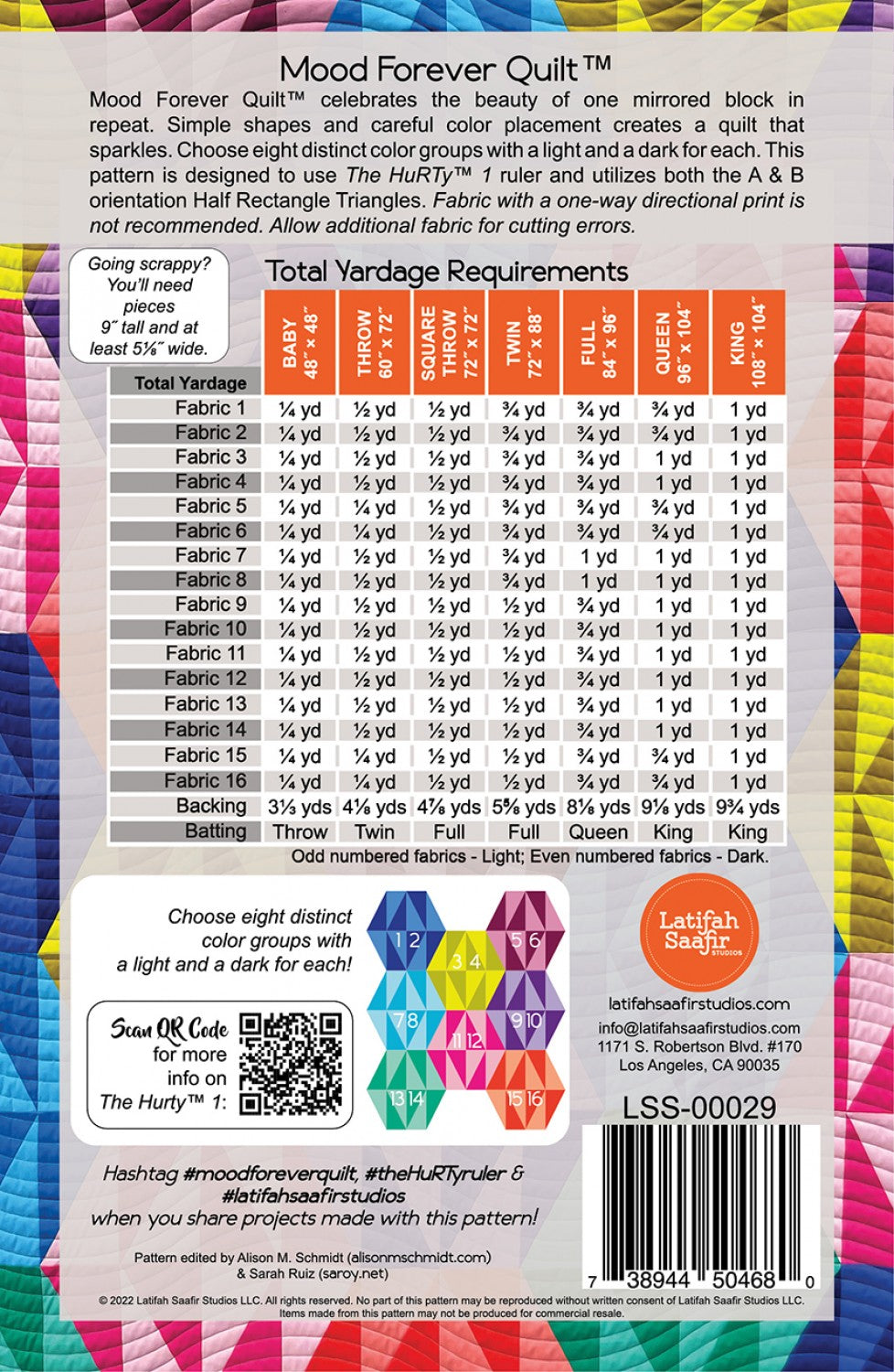 Mood Forever Quilt Pattern for Baby to King Size Quilts by Latifah Saafir