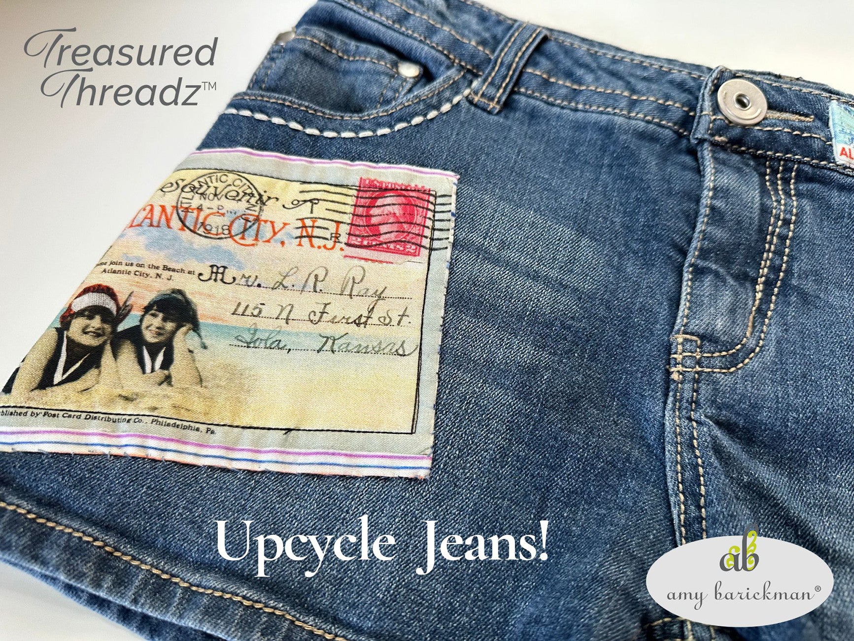 Around the World Collage Fabric Panel by Amy Barickman for Treasured Threadz