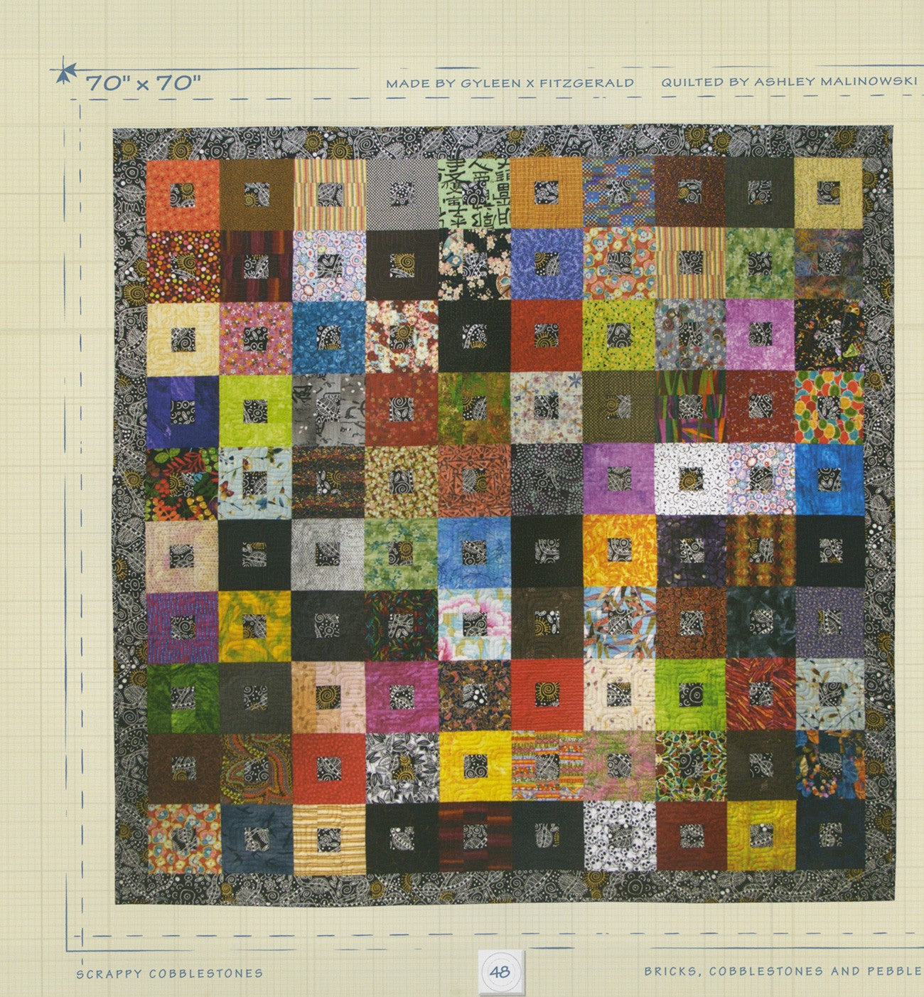 Bricks, Cobblestones and Pebbles Quilt Pattern Book by Gyleen X Fitzgerald of Colourful Stitches