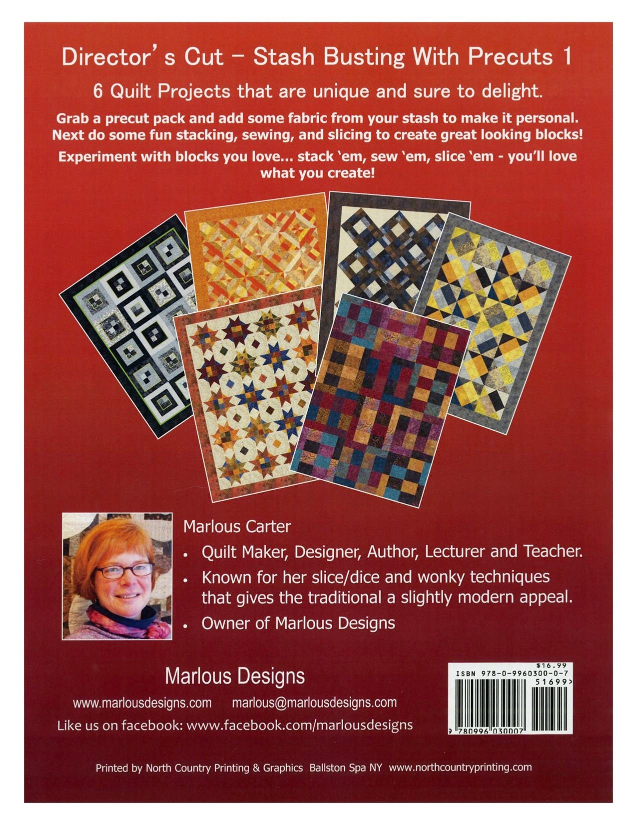 Director's Cut Quilt Pattern Book by Marlous Carter for Marlous Designs