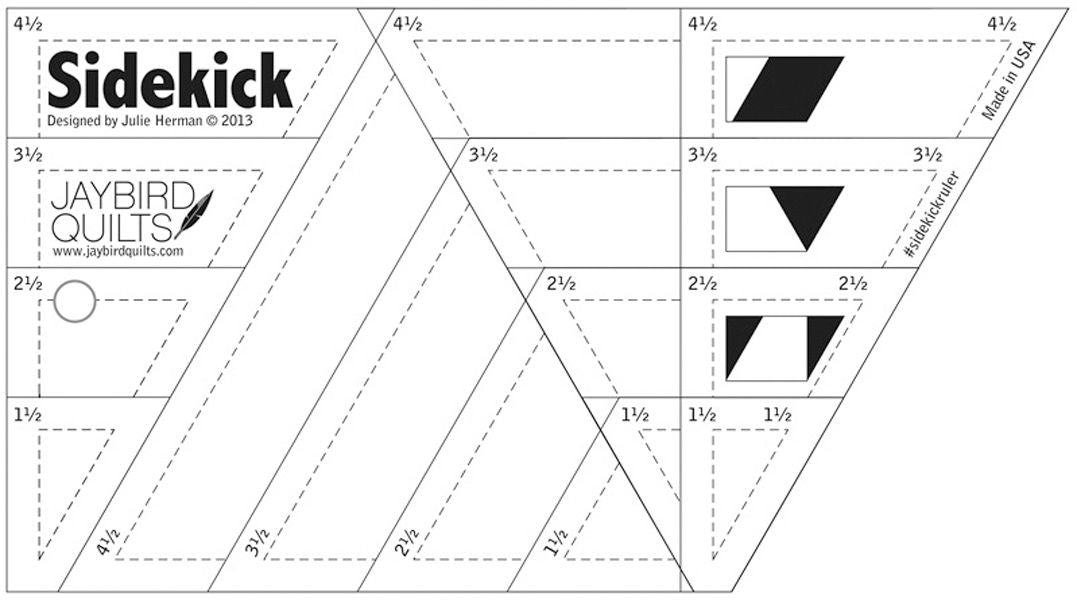 Sidekick Quilt Ruler by Julie Herman of Jaybird Quilts