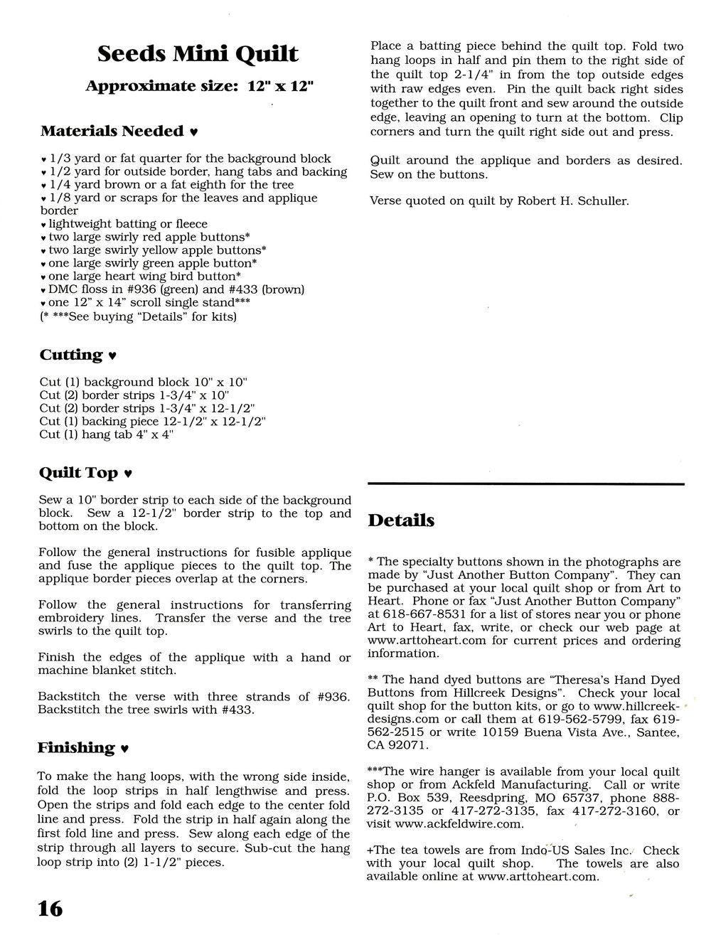 Cider Mill Road Quilt Pattern Book by Nancy Halvorsen of Art to Heart