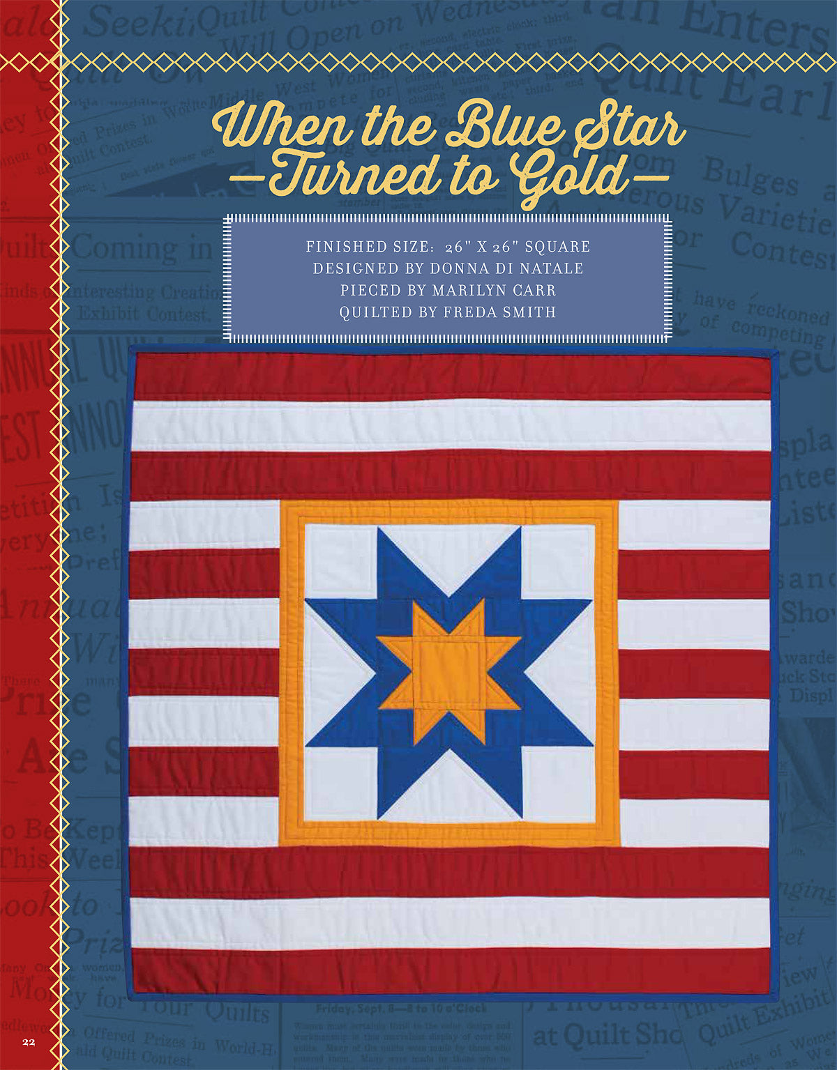 Prized Quilts Quilt Pattern Book by Donna Di Natale for Kansas City Star Quilts
