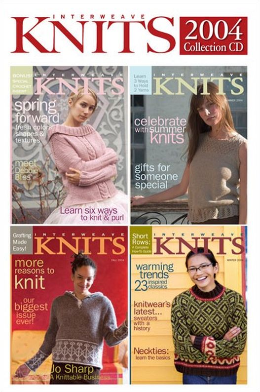 Interweave Knits Magazine 2004 Collection Issues on CD