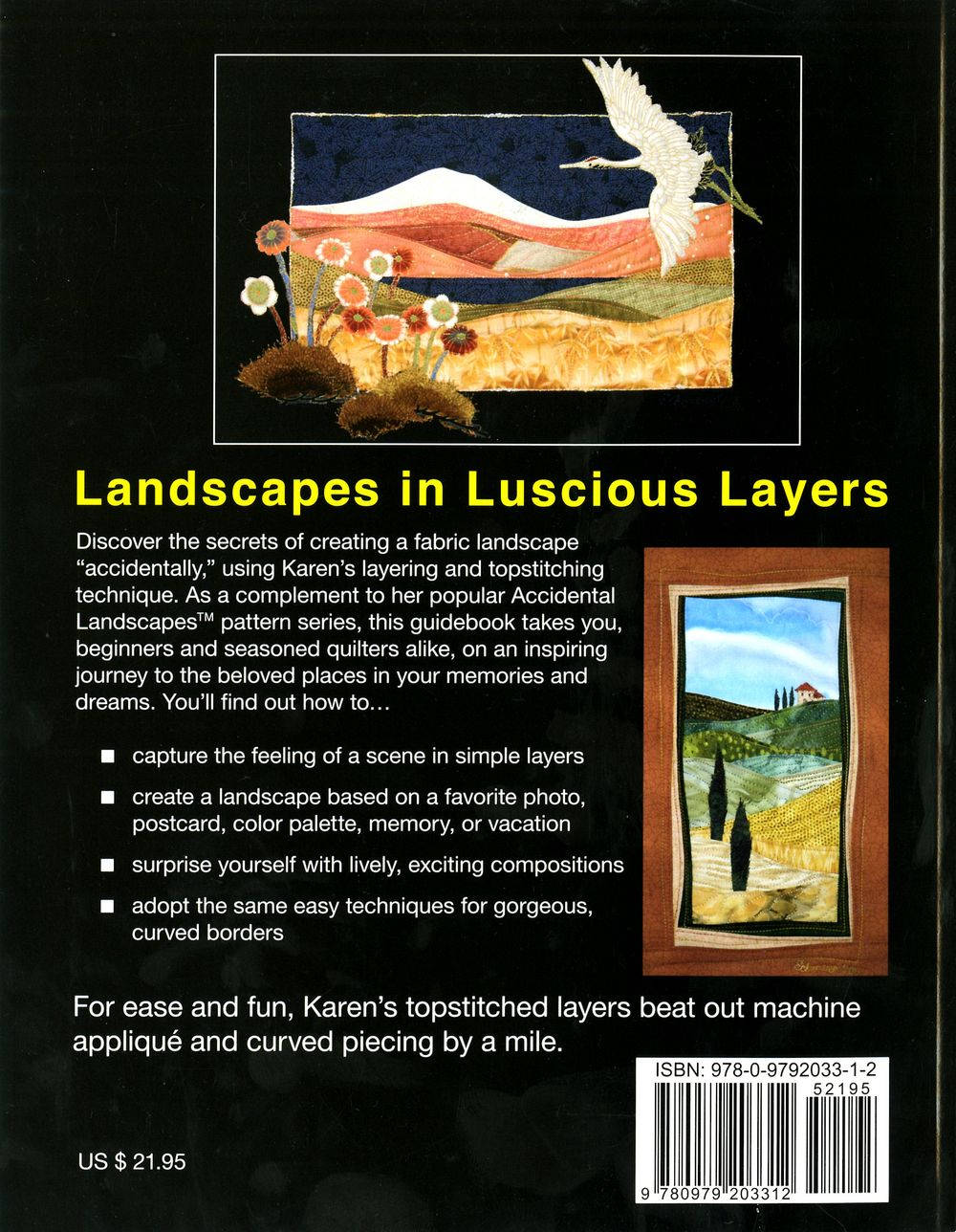 Accidental Landscapes Quilt Pattern Book by Karen Eckmeier of The Quilted Lizard