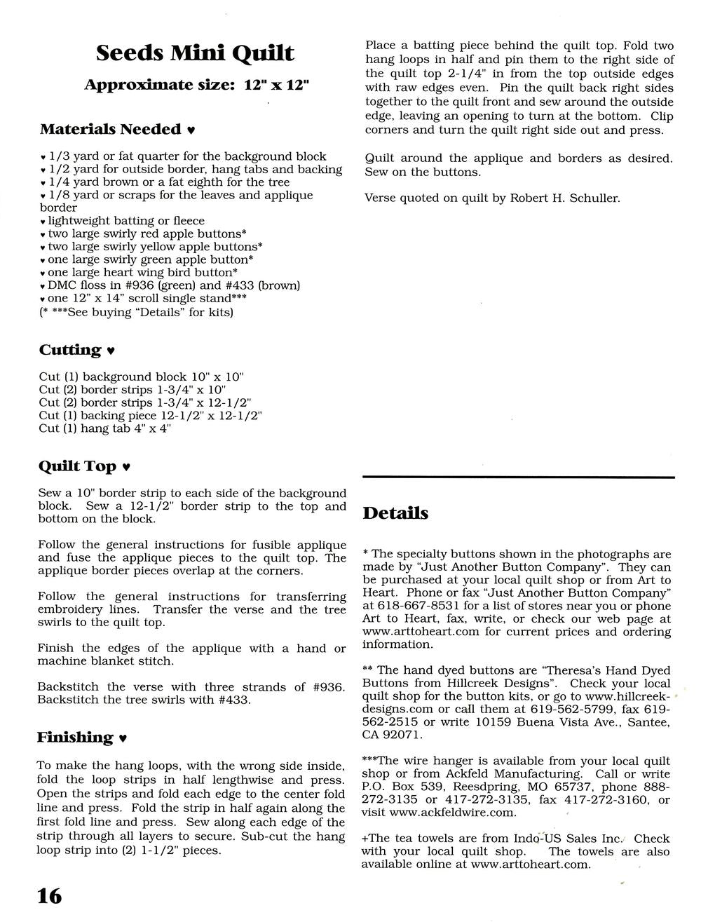 Cider Mill Road Quilt Pattern Book by Nancy Halvorsen of Art to Heart