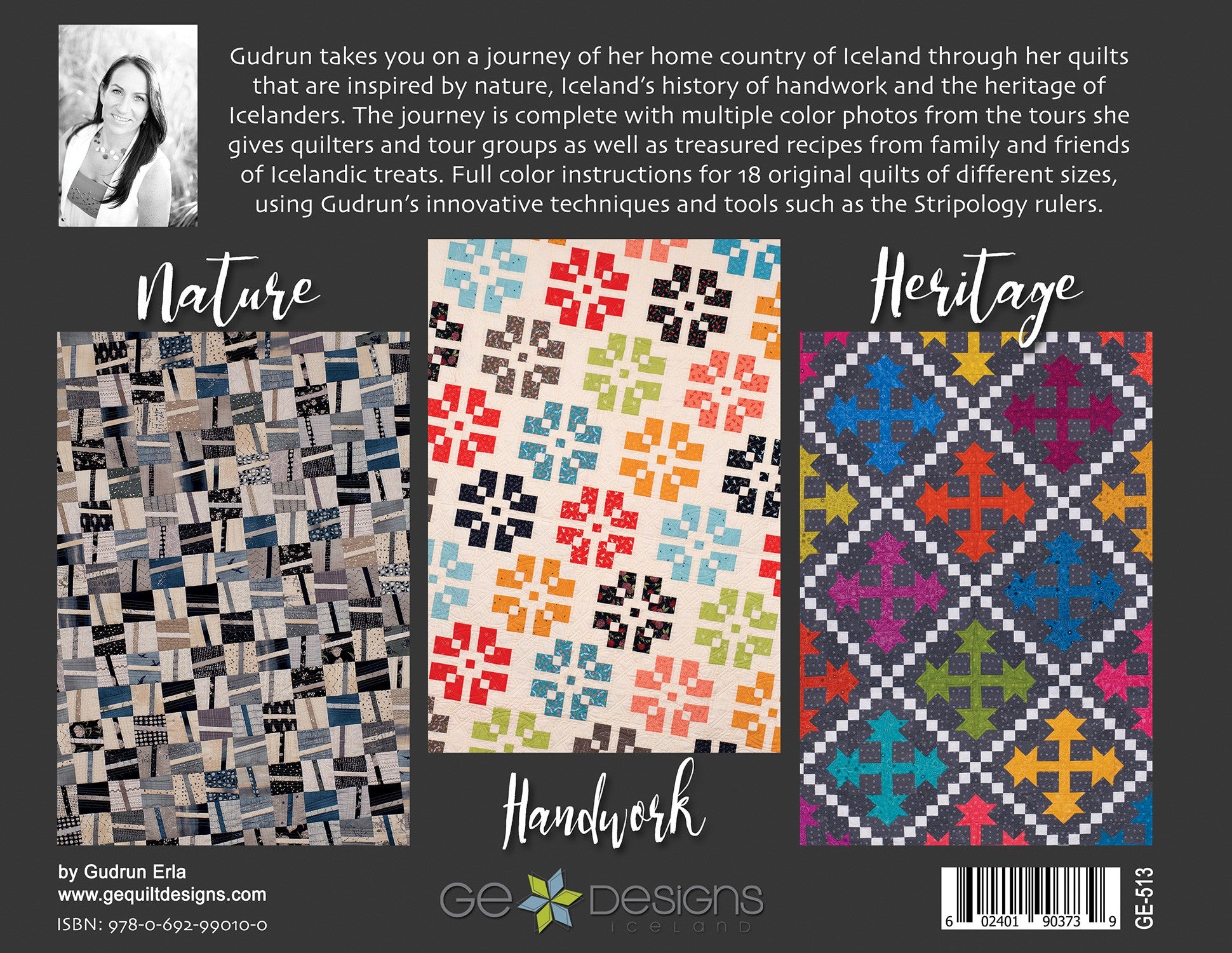 Quilts of Iceland Patterns Photos Recipes Book by Gudrun Erla of G.E. Designs - Dings & Dents
