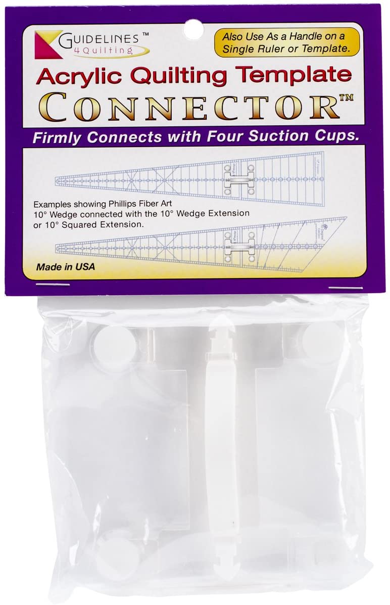 Quilt Ruler Connector for Two Smaller Rulers or Templates by Guidelines4Quilting