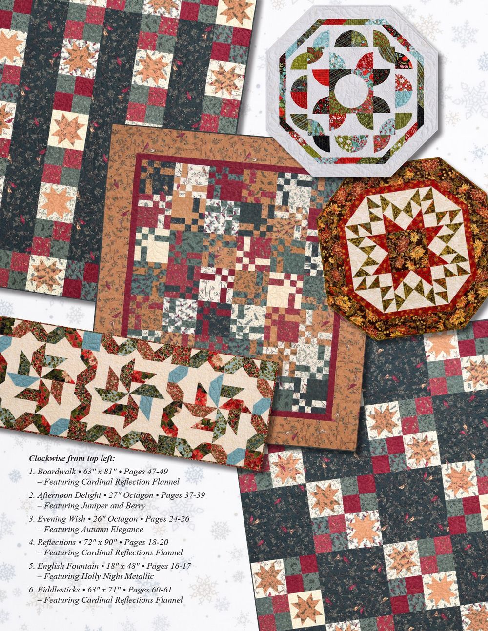 Town Square 20 Christmas Projects Quilt Pattern Book by Doug Leko of Antler Quilt Designs
