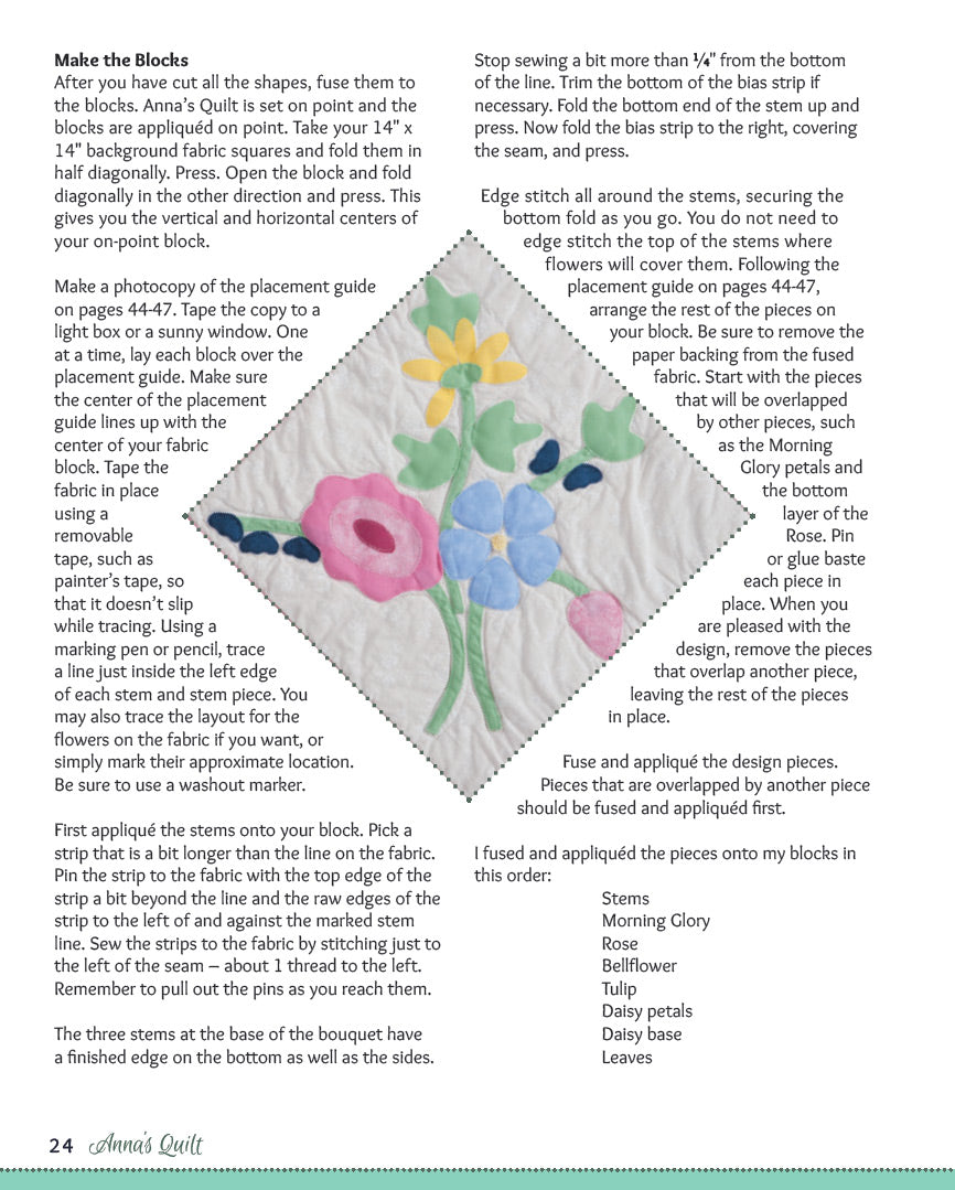 Anna's Quilt Pattern Book by Donna Di Natale for Kansas City Star Quilts