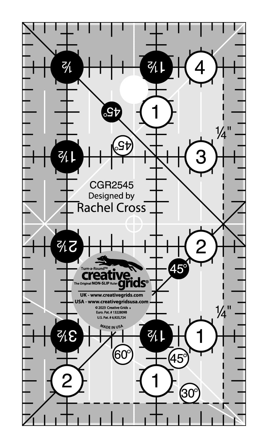 Creative Grids Quilt Ruler 2-1/2in x 4-1/2in (CGR2545)