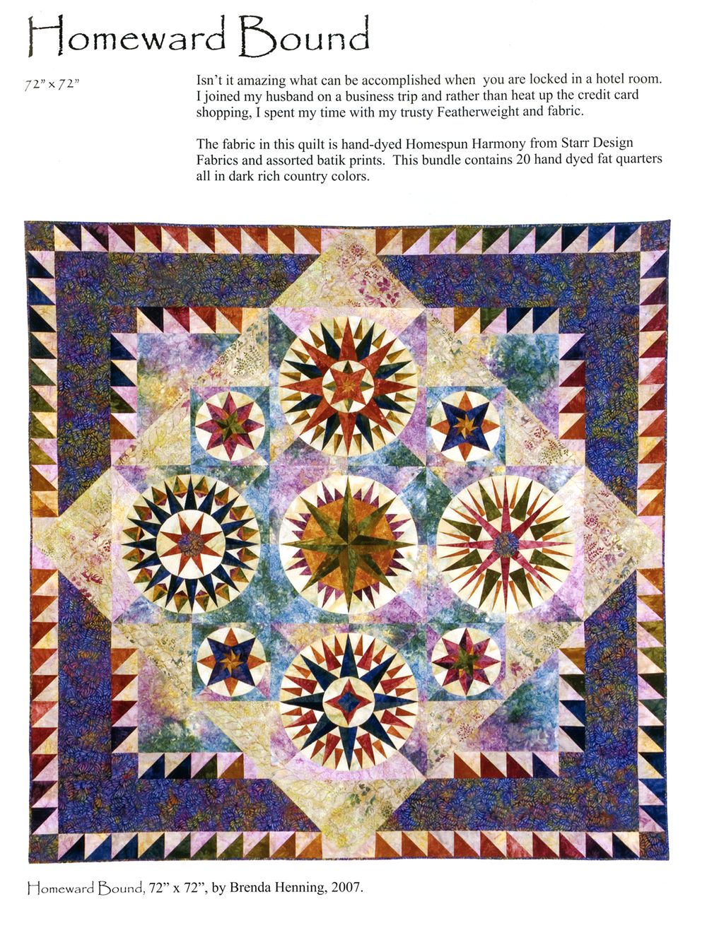 Mariners Compass Quilts 2nd edition by Brenda Henning of Bear Paw Productions