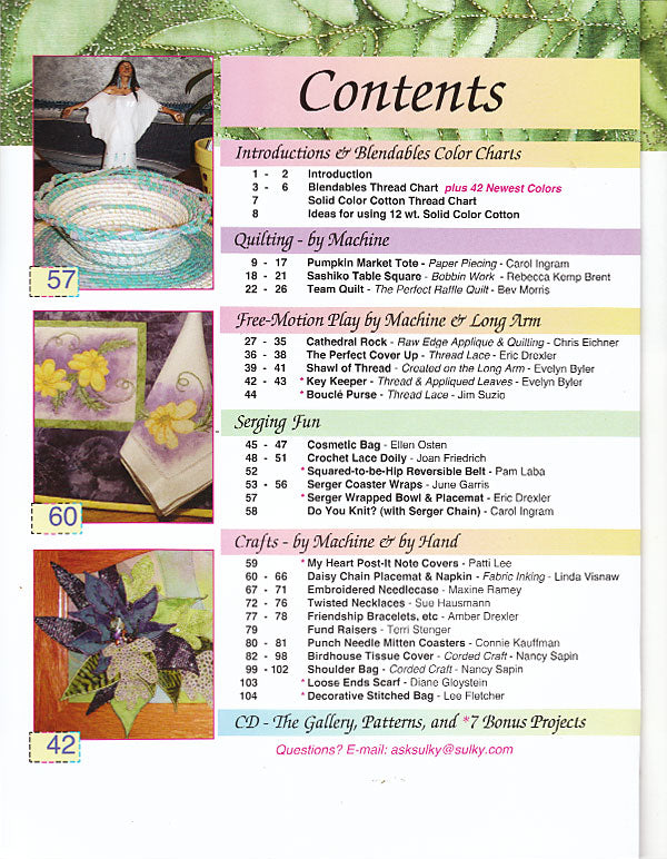 Fun With Sulky Blendables And Solid Cotton Threads Quilt Book by Joyce Drexler for Sulky of America