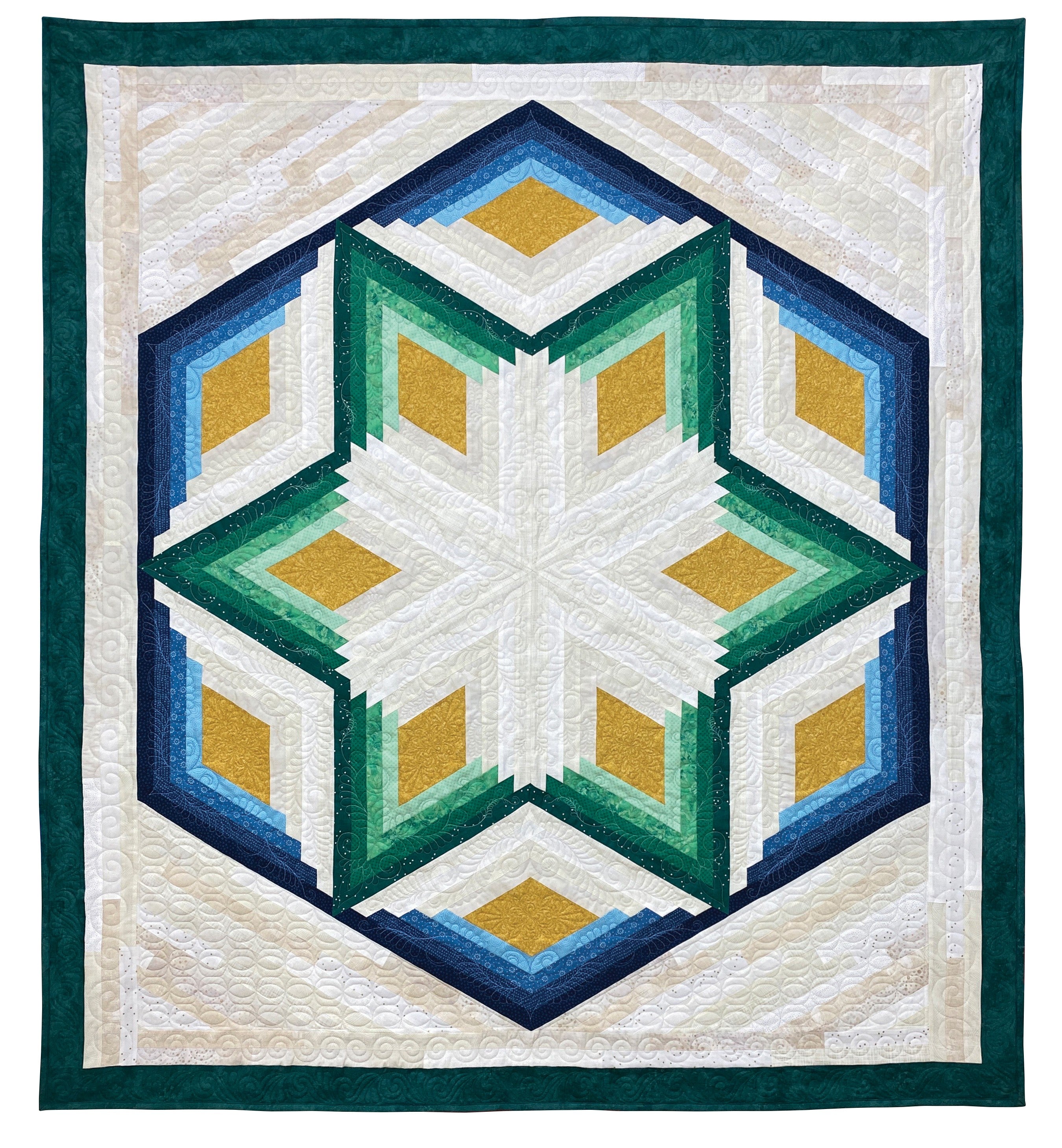 Diamond Log Cabin Quilts and Tree Skirt Pattern Book by Eleanor Burns for Quilt In A Day