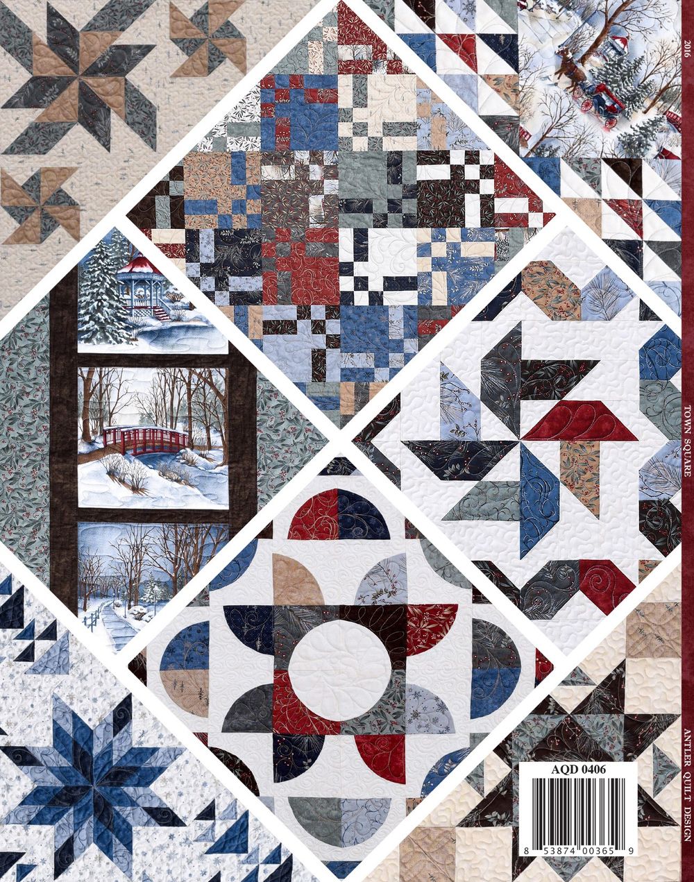 Town Square 20 Christmas Projects Quilt Pattern Book by Doug Leko of Antler Quilt Designs