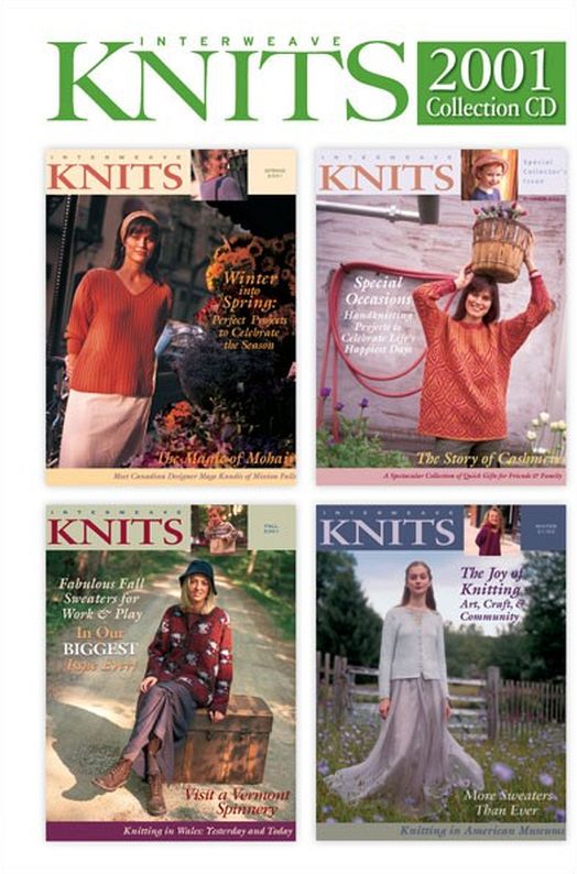 Interweave Knits Magazine 2001 Collection Issues Digitized on CD