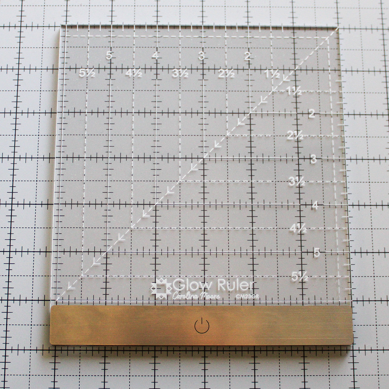 Glow Quilt Ruler 6-Inch Square LED Lighted Tool by Carolina Moore