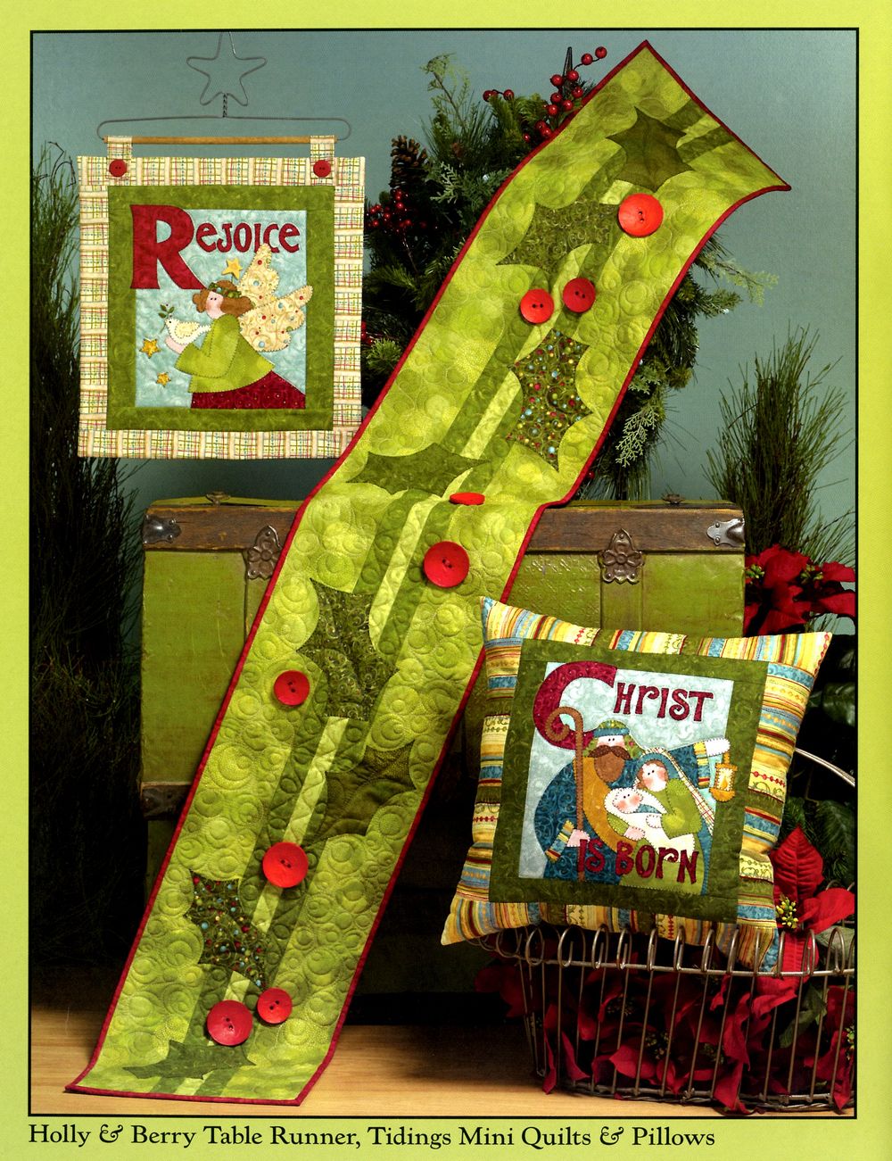 Tidings Quilt Pattern Book by Nancy Halvorsen of Art to Heart