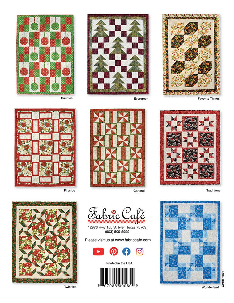 Make It Christmas with 3-Yard Quilts Pattern Book By Fran Morgan and Donna Robertson for Fabric Cafe
