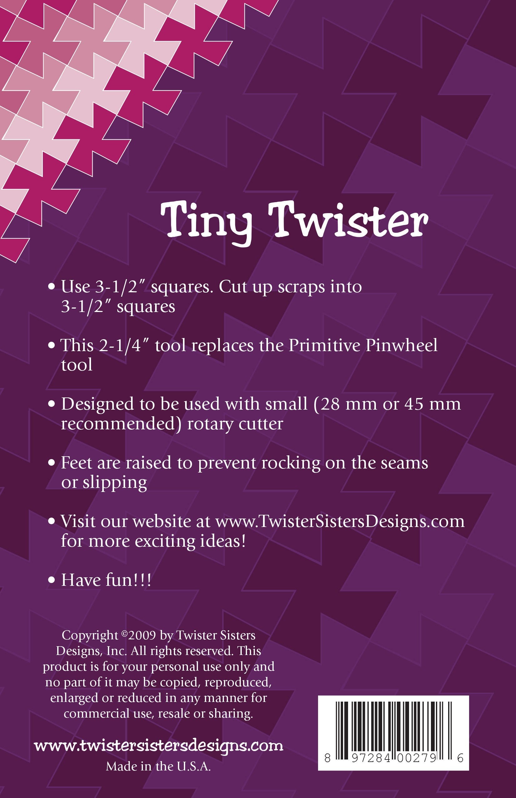 Tiny Twister Pinwheel from Twister Sisters