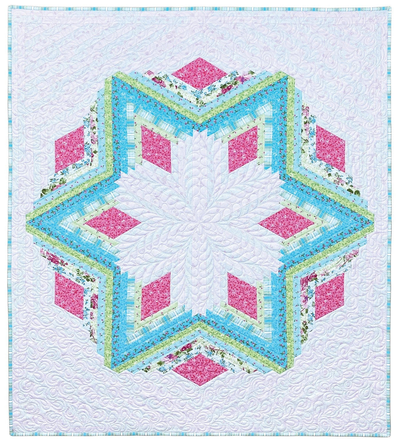 Diamond Log Cabin Quilts and Tree Skirt Pattern Book by Eleanor Burns for Quilt In A Day