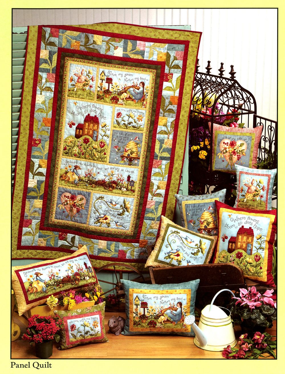 Garden Song Quilt Pattern Book by Nancy Halvorsen of Art to Heart