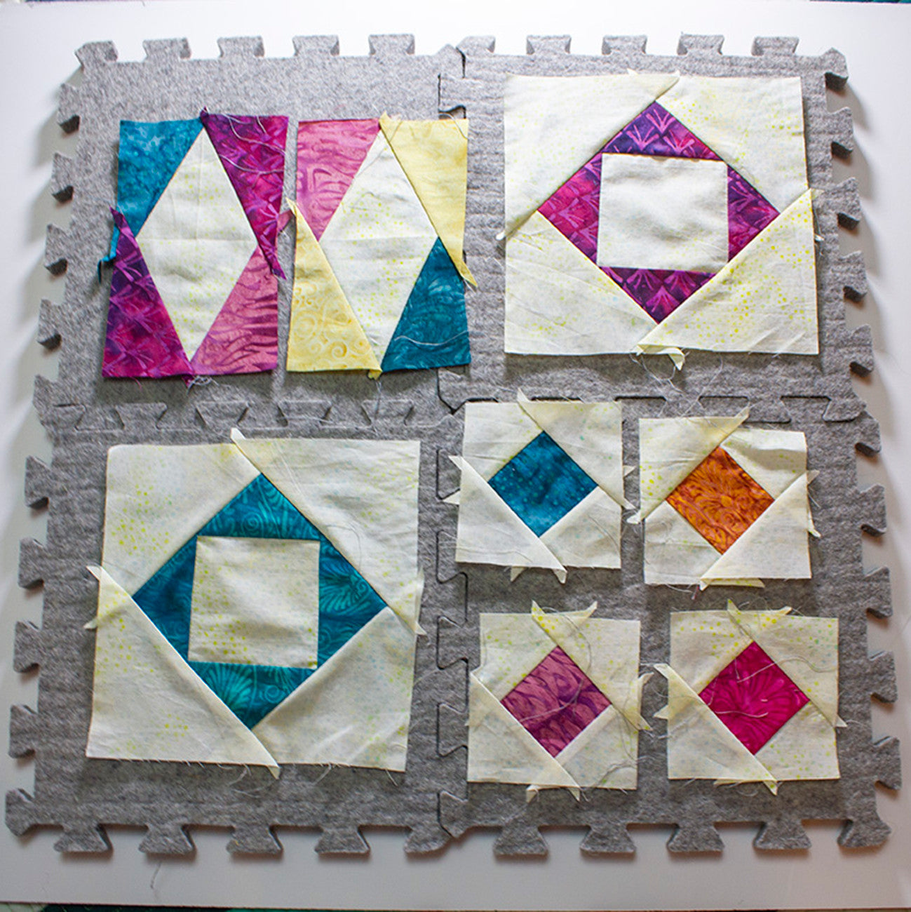 Wool Press 'n Lock Tiles Set of 4 Home Kit from Sewing By Sarah