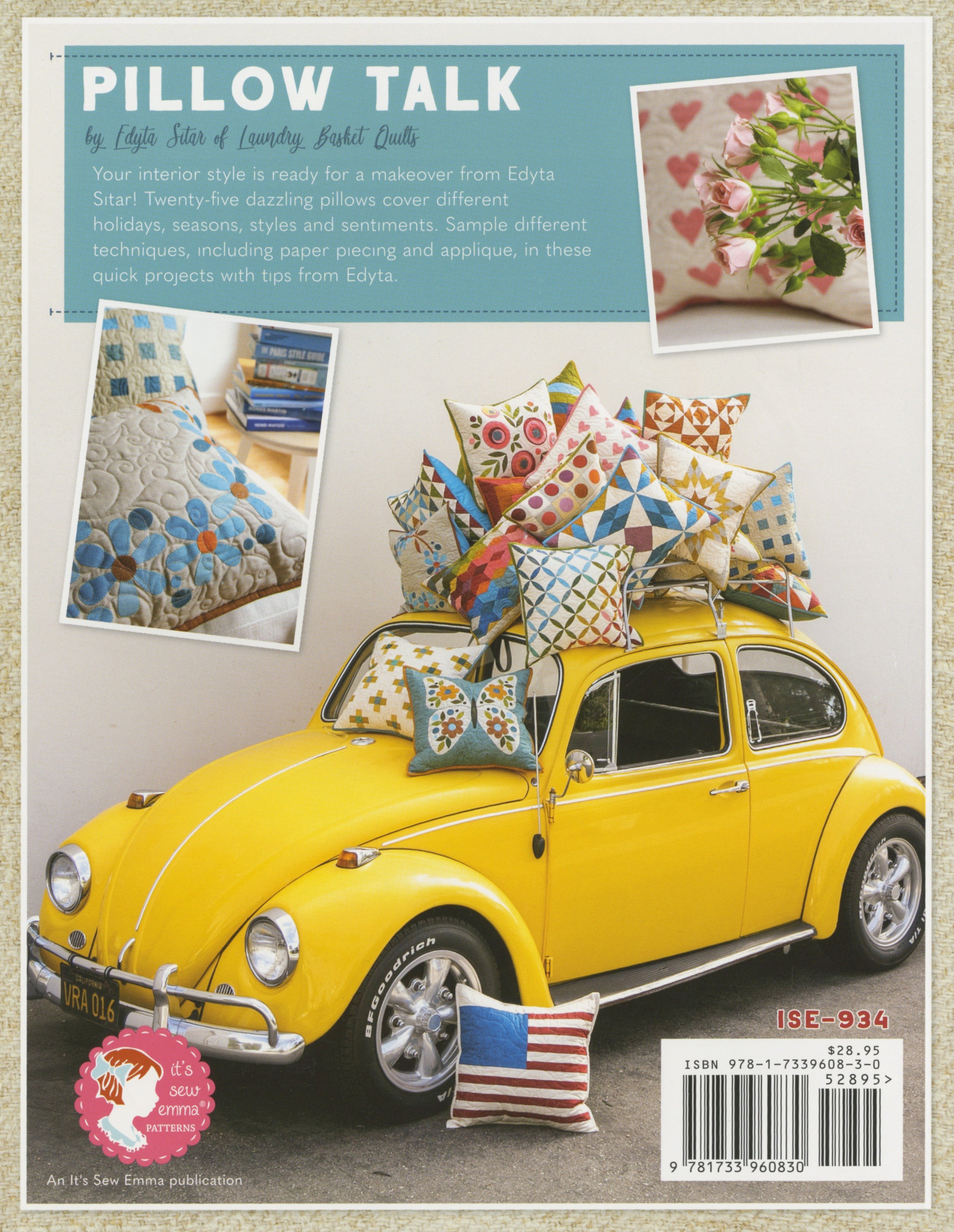 Pillow Talk Quilt Pattern Book by Edyta Sitar for It's Sew Emma