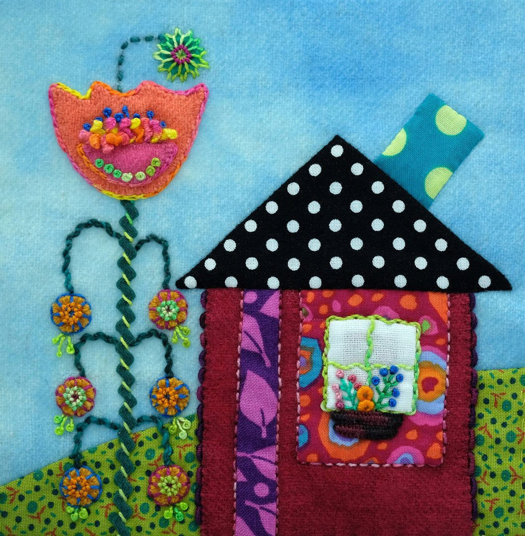 Homegrown - Applique, Embroidery, and Quilt Pattern Book by Sue Spargo of Folk Art Quilts
