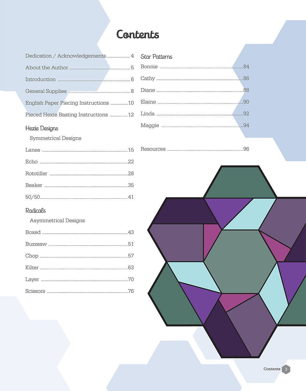 Pieced Hexies Deux Quilt Pattern Book by Mickey Depre for Kansas City Star Quilts