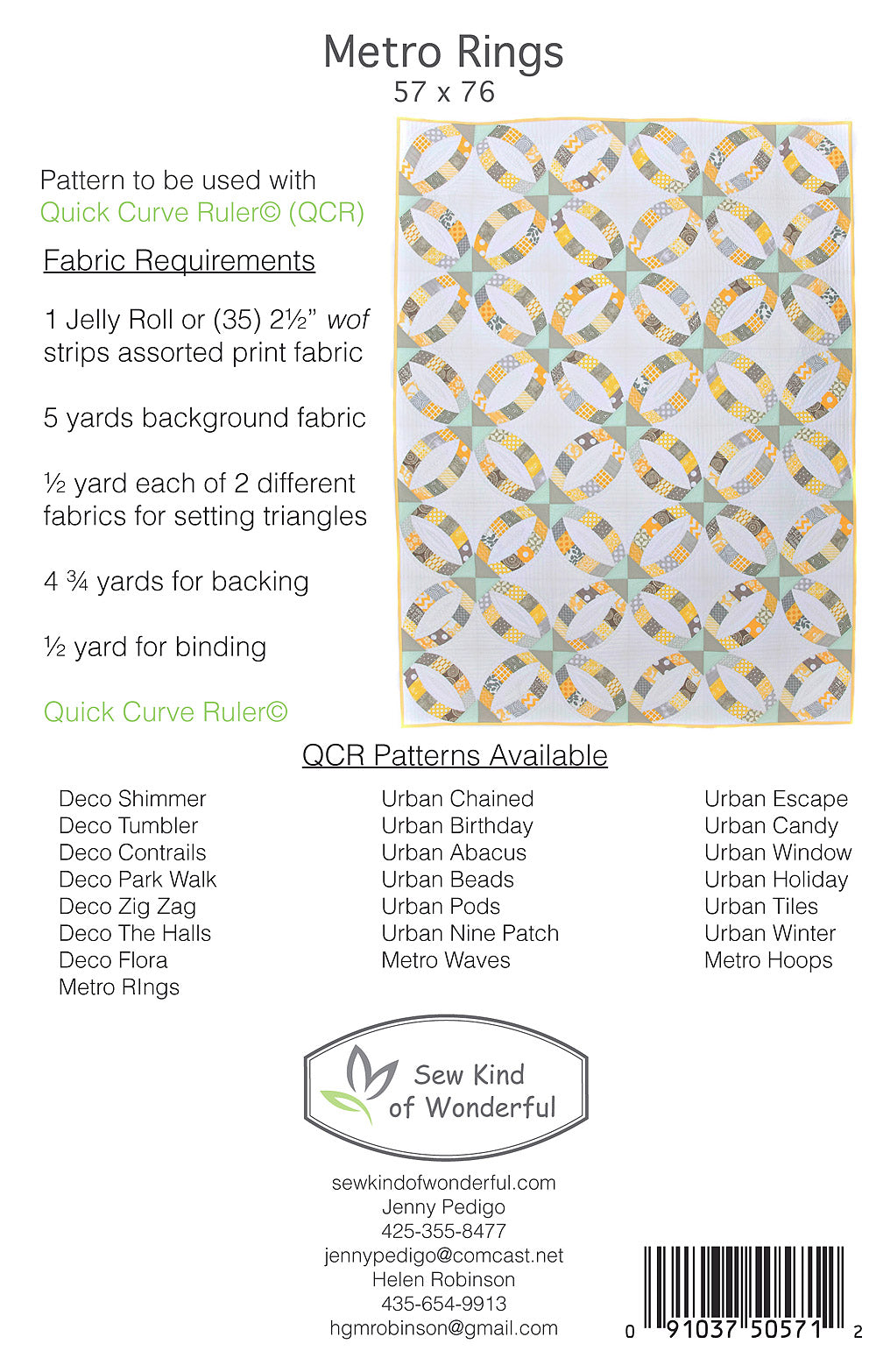 Metro Rings Quilt Pattern by Jenny Pedigo of Sew Kind of Wonderful