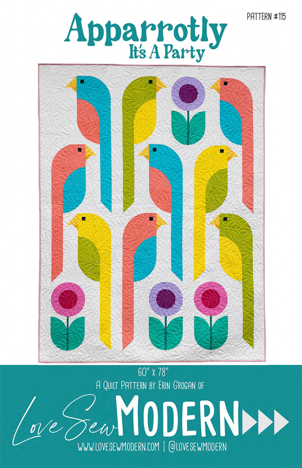 Apparrotly It's A Party Quilt Pattern by Erin Grogan for Love Sew Modern