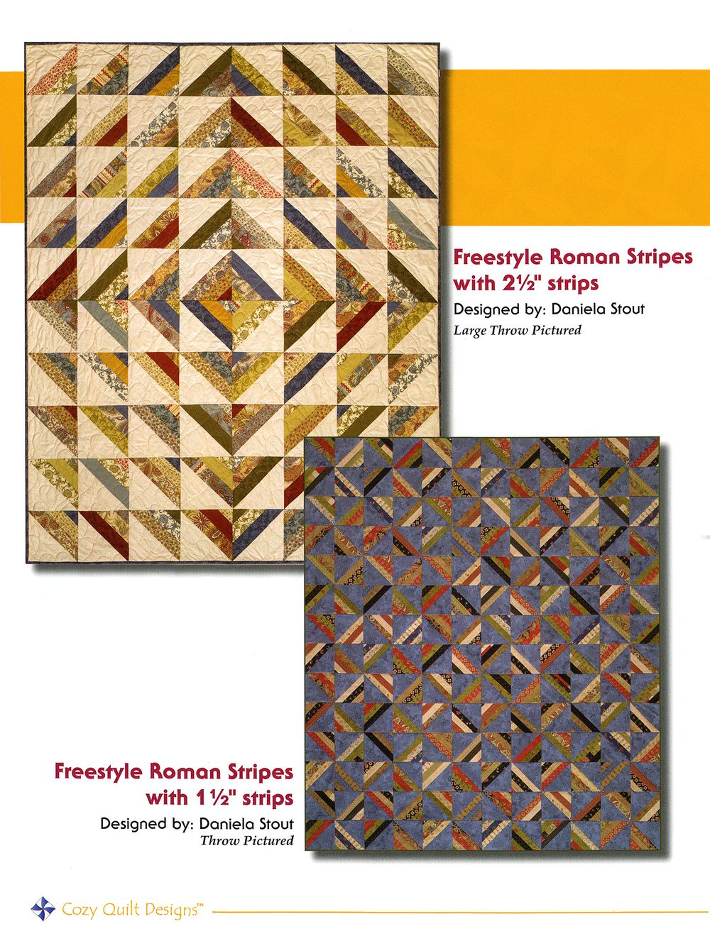 Strip Tubing Quilt Pattern Book by Daniela Stout of Cozy Quilt Designs - Dings & Dents