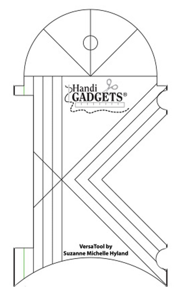 HQ Versa Tool 4-1/2-Inch x 7-1/2-Inch Longarm Template by Handi Gadgets