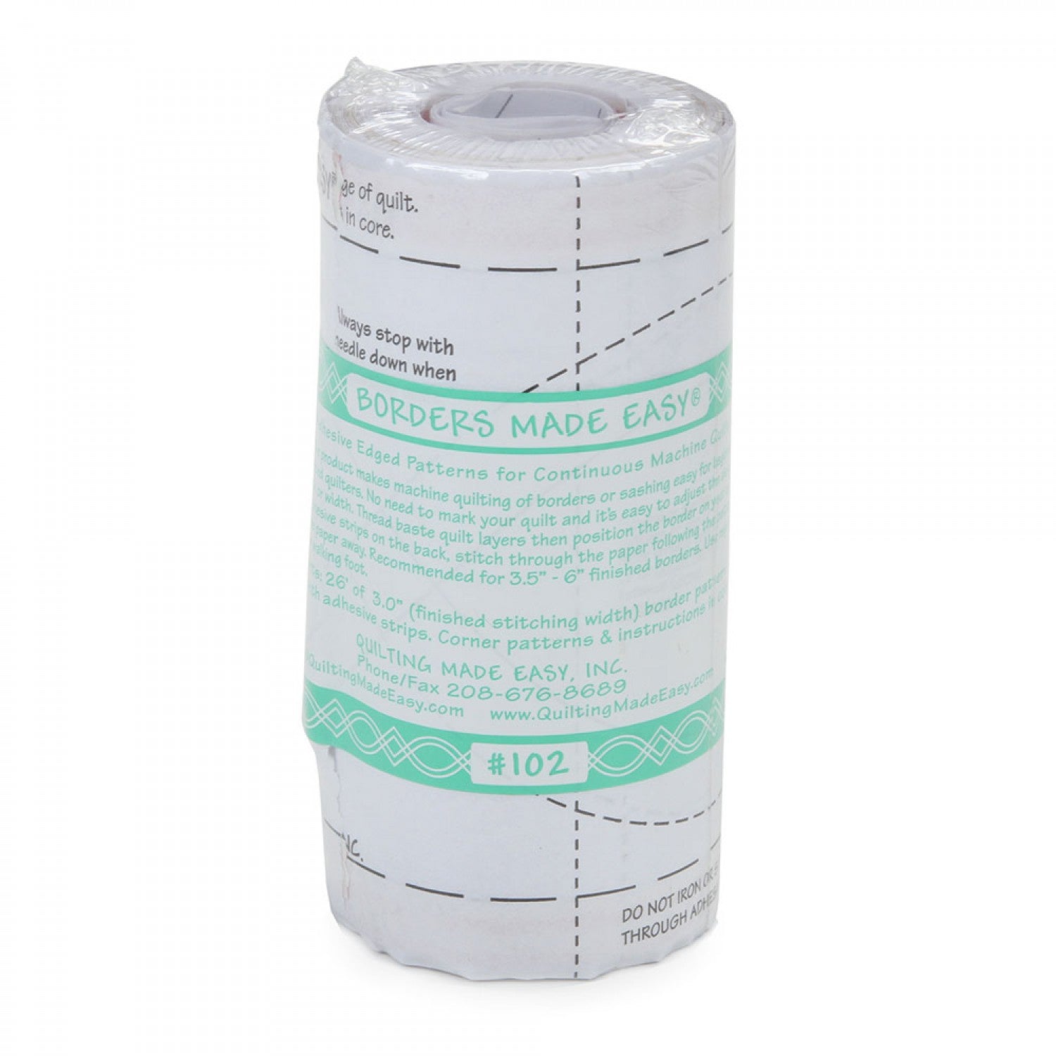 Quilt Pattern On A Roll Borders Made Easy Pattern 102 - 3 Inch By 26 Feet