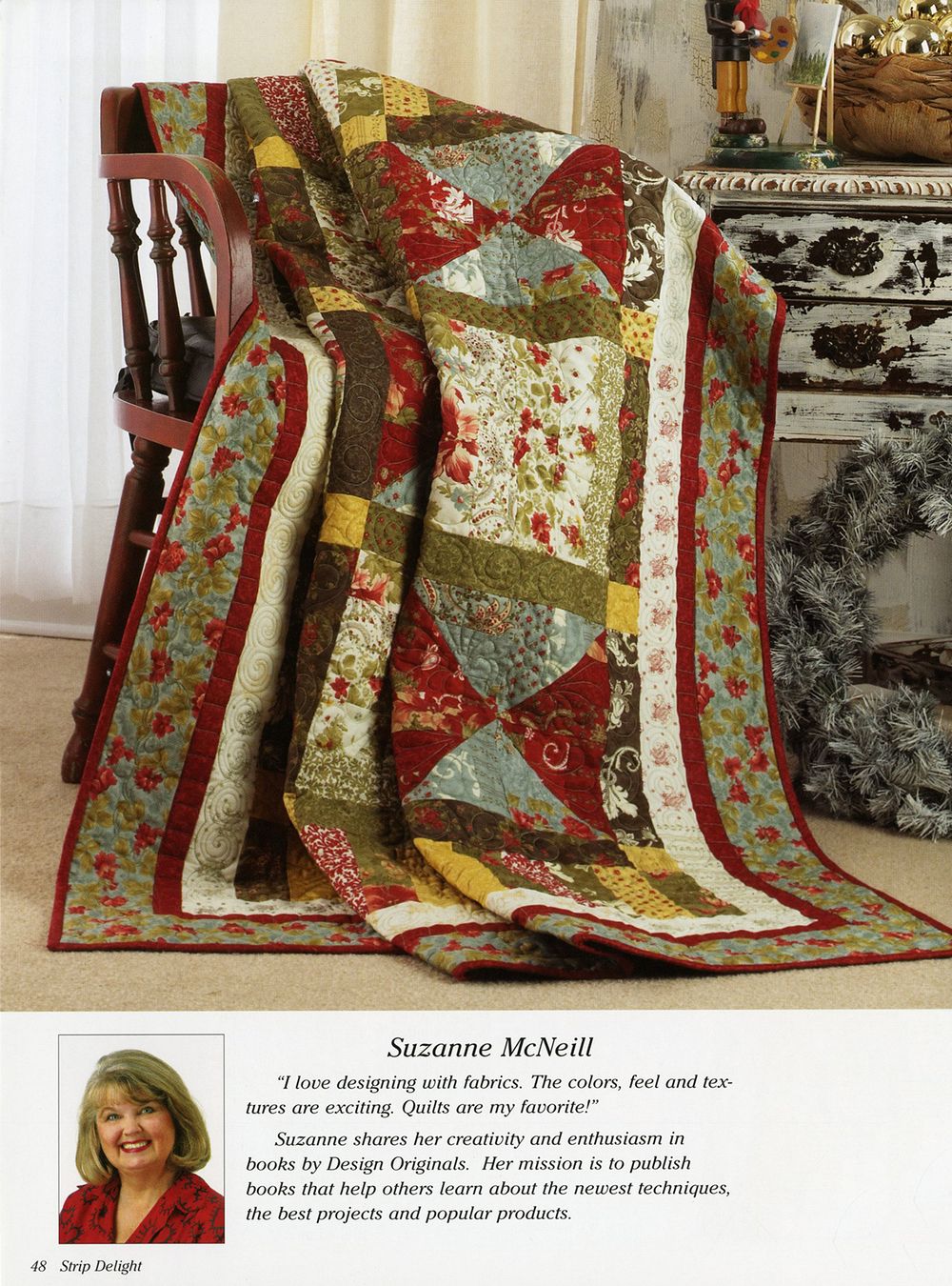 Strip Delight Quilt Pattern Book by Suzanne McNeill for Design Originals