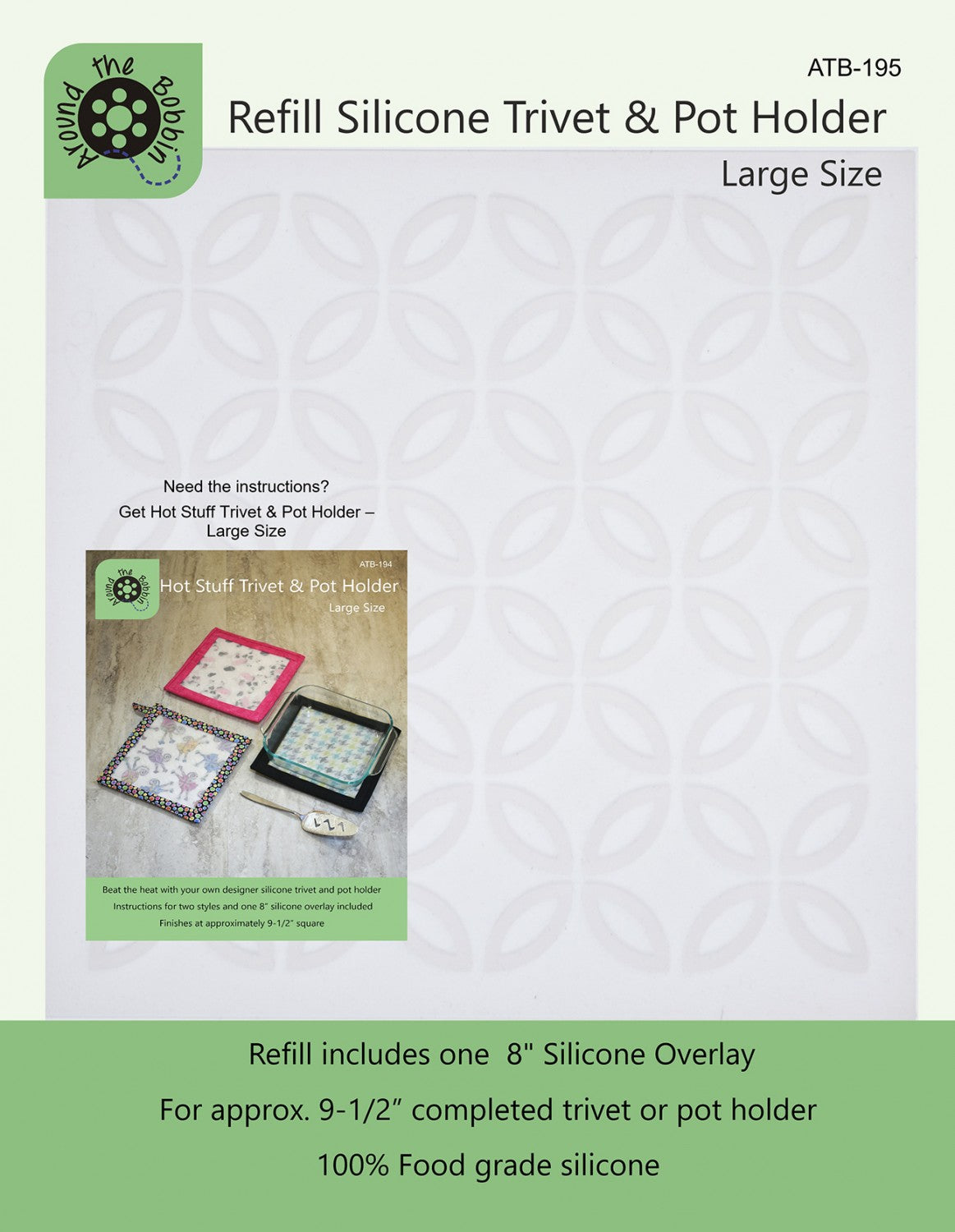 Refill Silicone for Large Trivet And Pot Holder by Lisa Amundson for Around the Bobbin