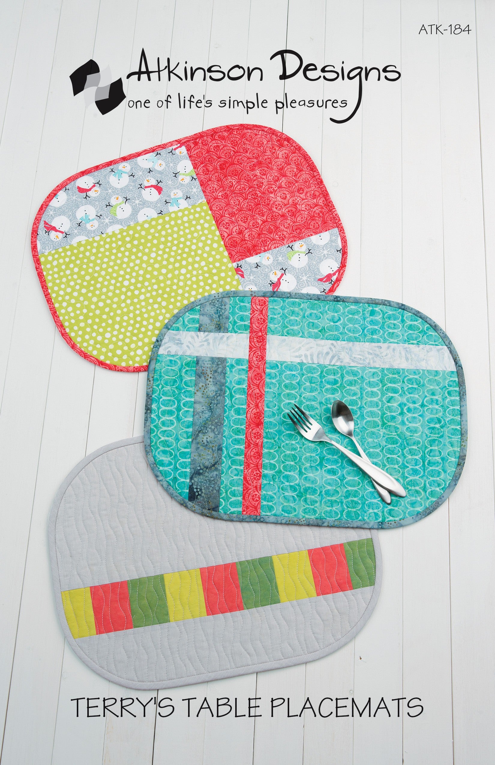 Terry's Table Placemats Sewing Pattern by Terry Atkinson of Atkinson Designs