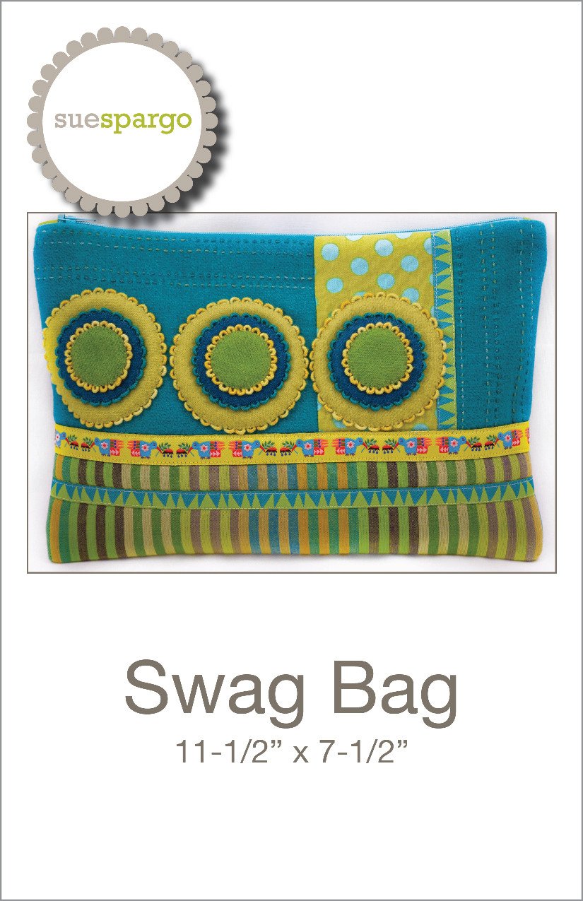 Swag Bag - Applique, Embroidery, and Sewing Pattern by Sue Spargo of Folk Art Quilts