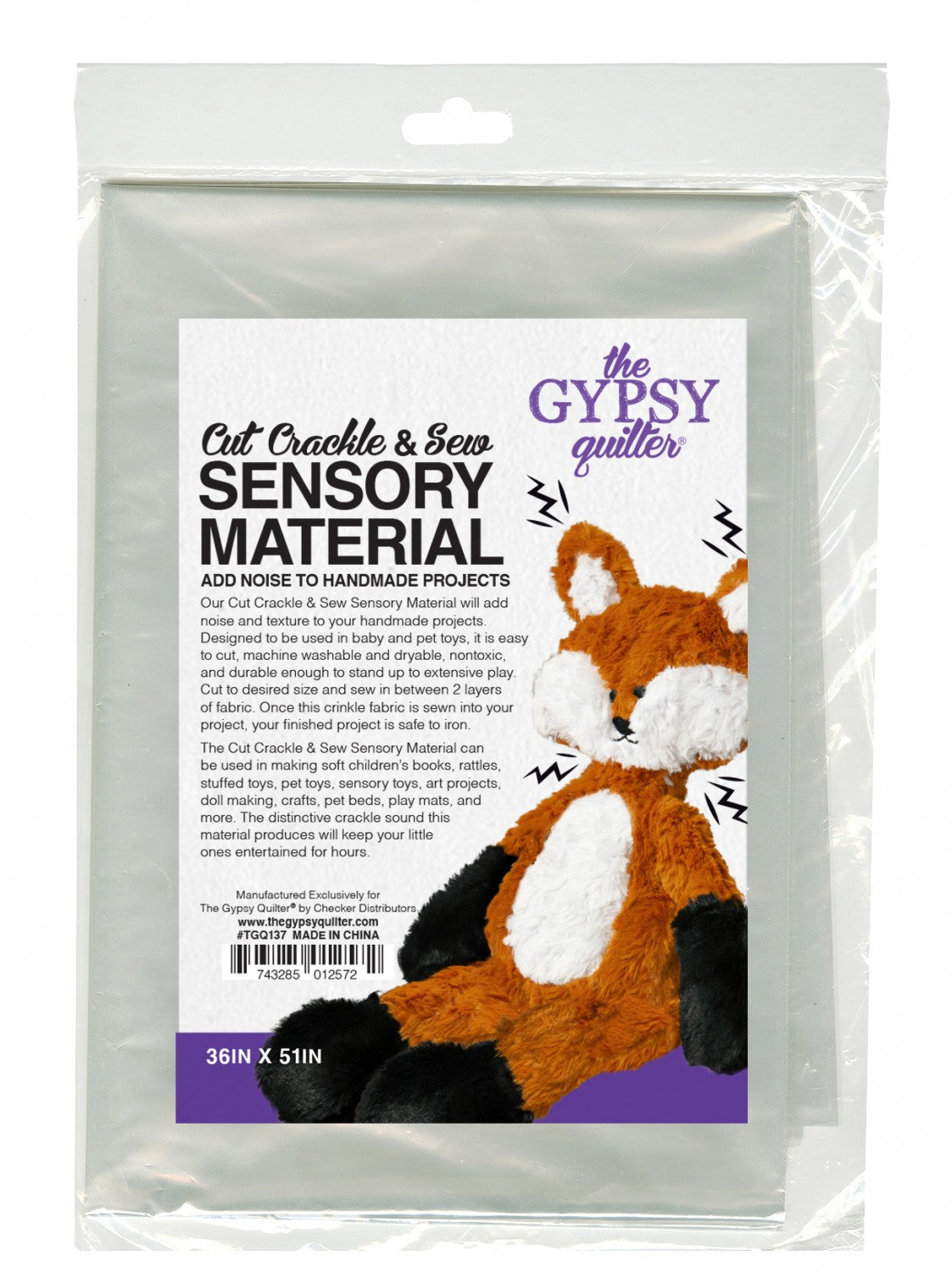 Cut Crackle and Sew Sensory Material from The Gypsy Quilter