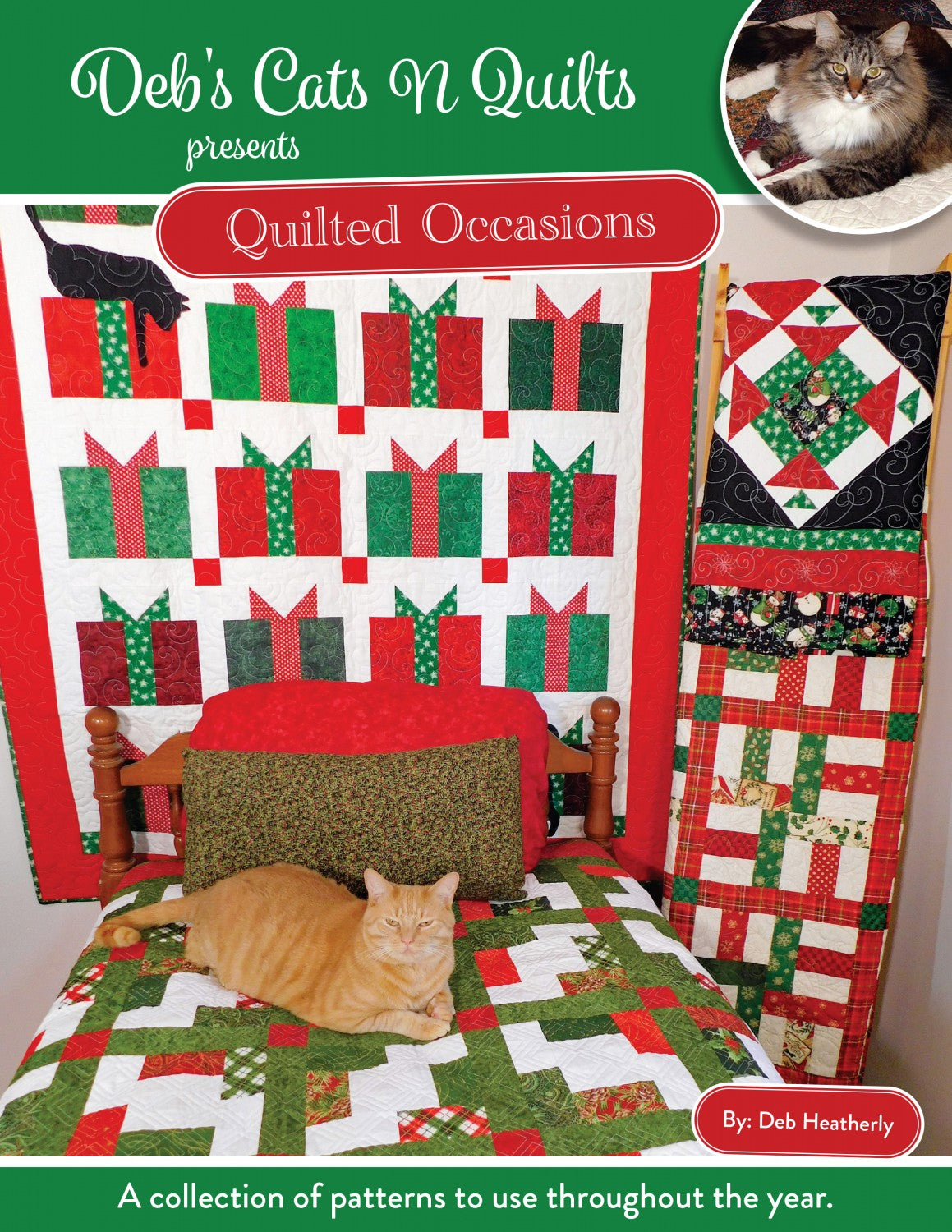Quilted Occasions Quilt Pattern Book by Deb Heatherly of Deb's Cats N Quilts