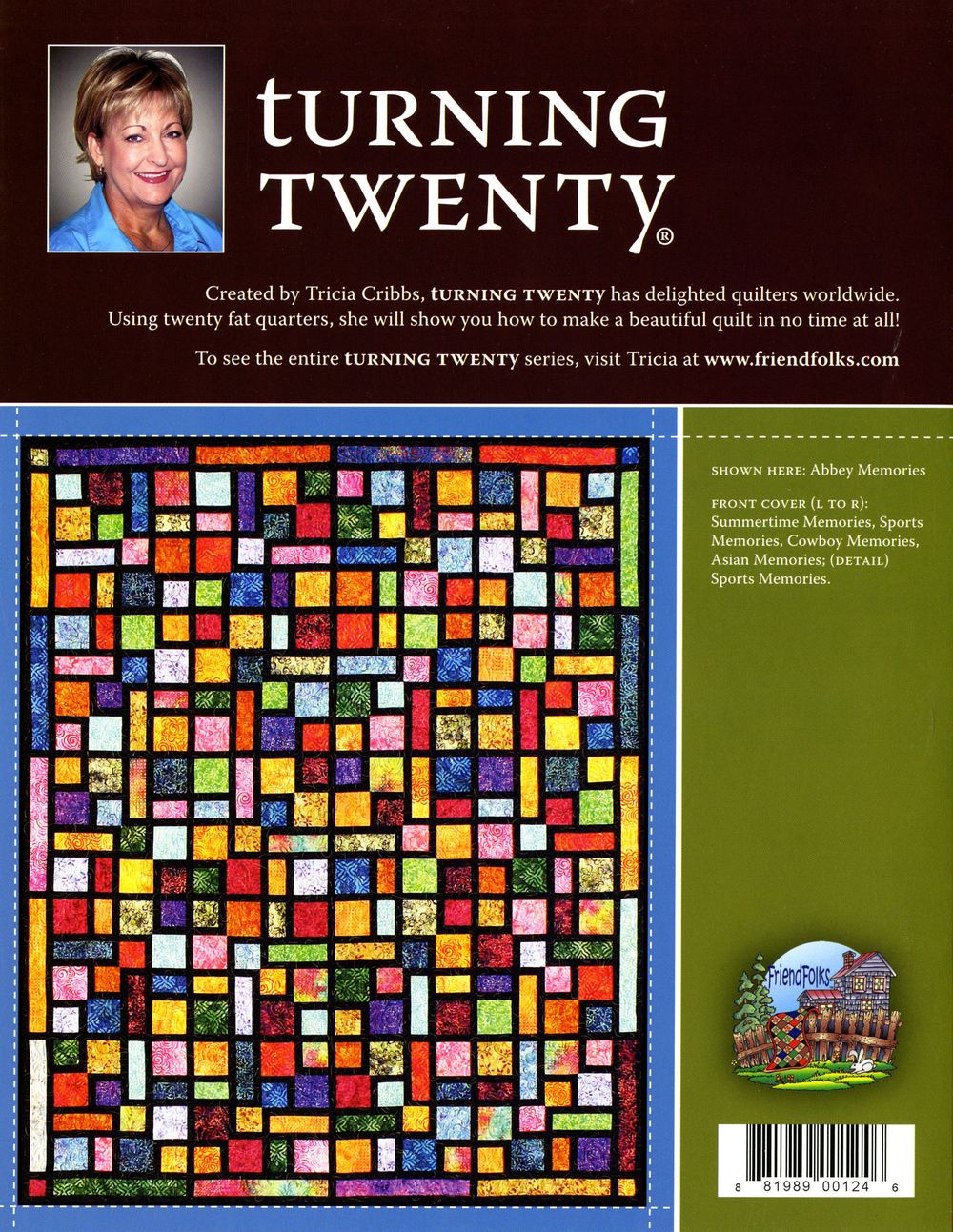 Turning Twenty Stained Glass And Scraps Quilt Pattern Book by Tricia Cribbs of Friendfolks - Dings & Dents