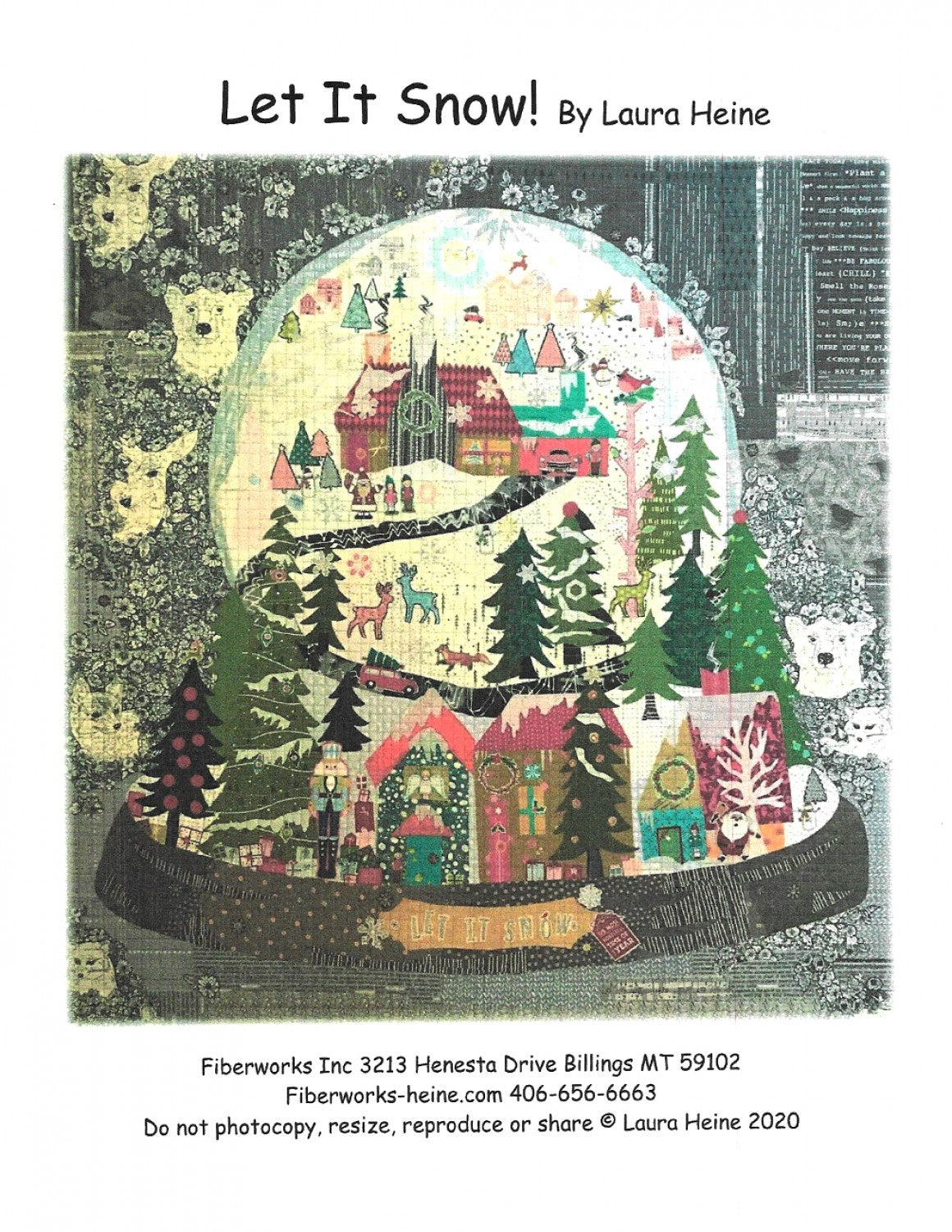 Let it Snow Collage Quilt Pattern by Laura Heine of Fiberworks