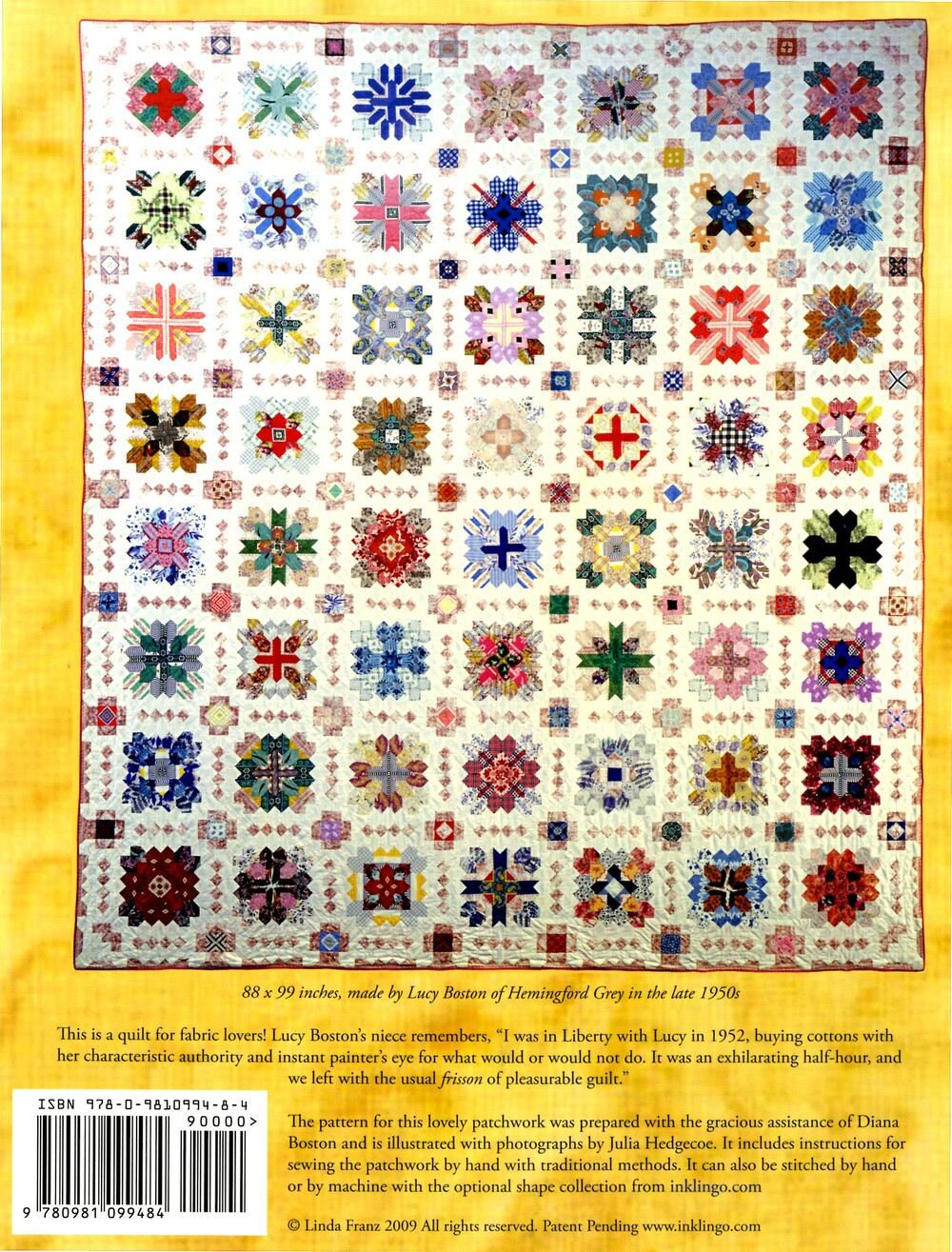 Lucy Boston Patchwork of the Crosses Quilt Book by Linda Franz of Inklingo - Dings & Dents